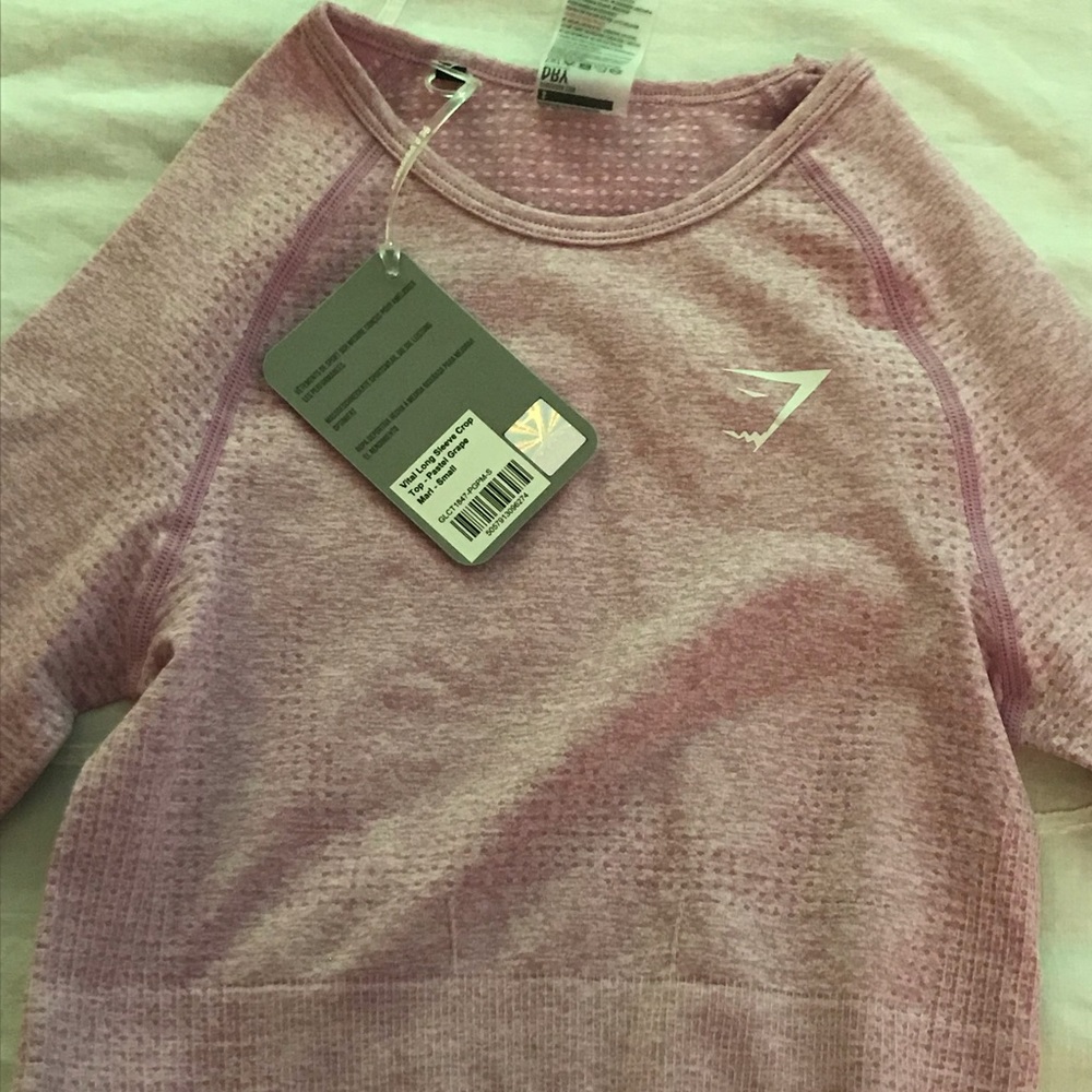 NWT Gymshark Vital Pink/Pastel Grape Crop Top